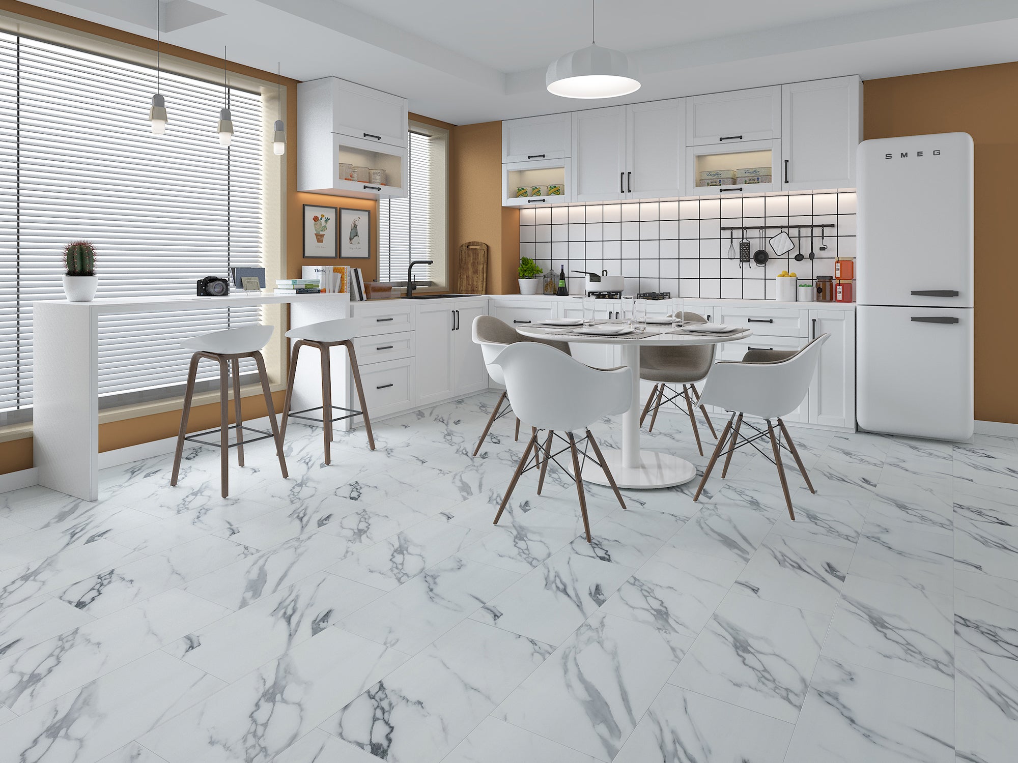 Rejuvenation stone look waterproof luxury vinyl tile
